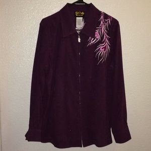 Bob Mackie faux suede jacket
